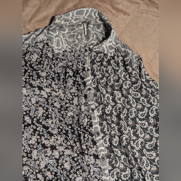 Free People Dani Button-Down Blouse  - Size L- Oversized - Picture 10 of 10